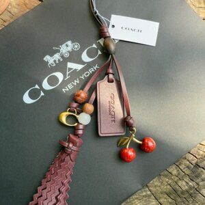 Coach Cherry Heritage Leather Bag Charm CCD25